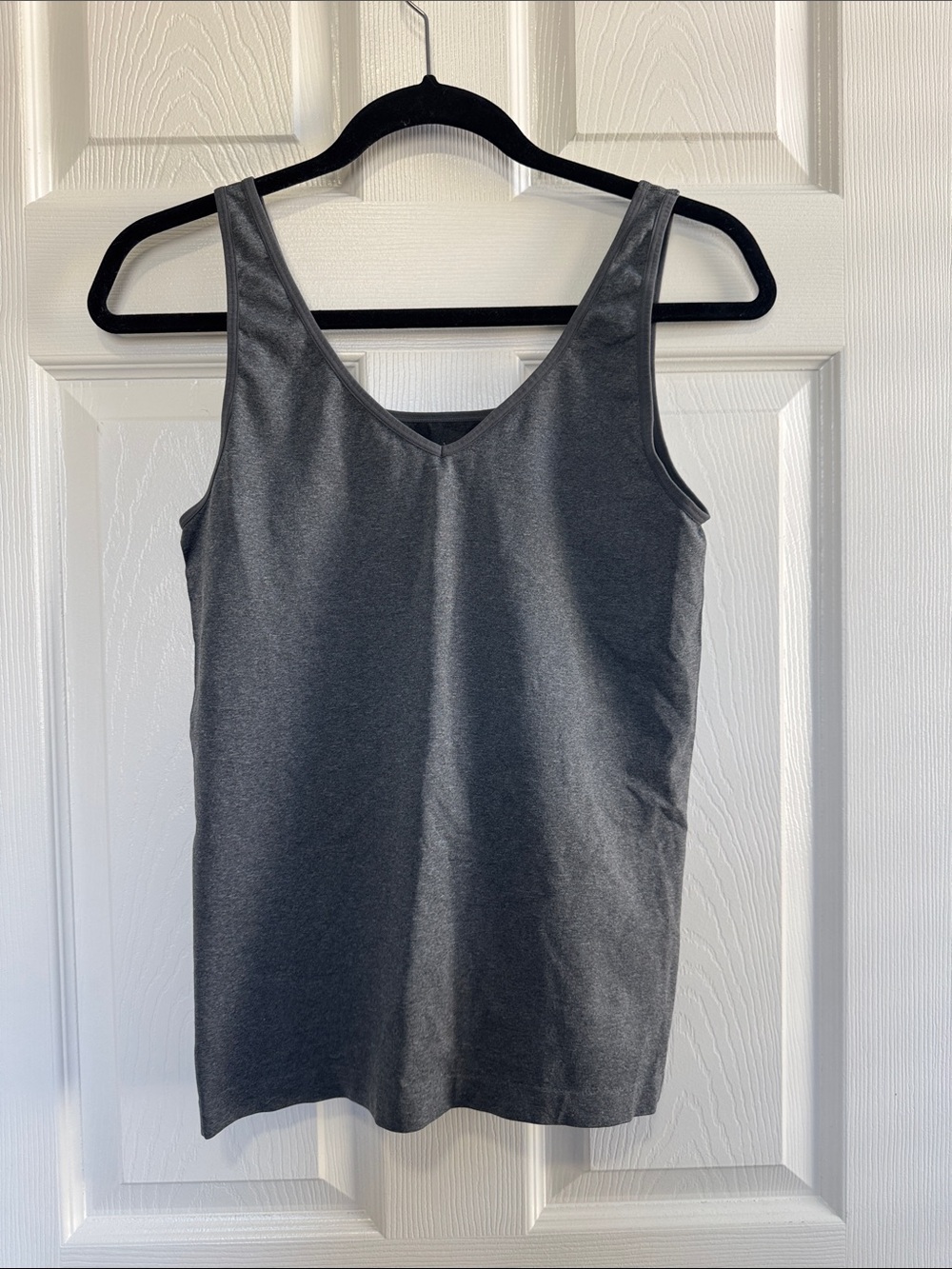 Shimera Charcoal V-Neck Tank Top - X-Large